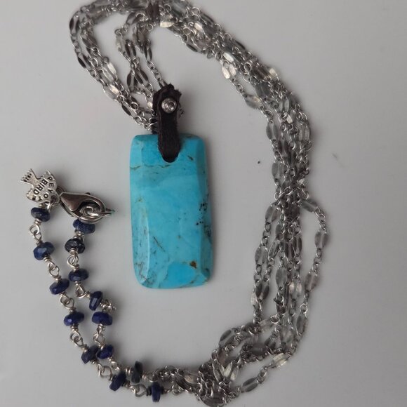 Peyote Bird Turquoise Necklace - Picture 1 of 8
